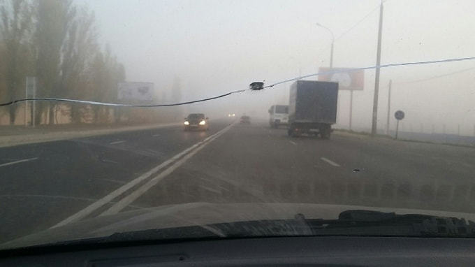 Окраины Саратова накрыл густой туман