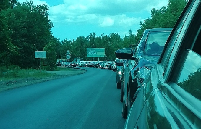 Дорога на Кумысной поляне заблокирована 