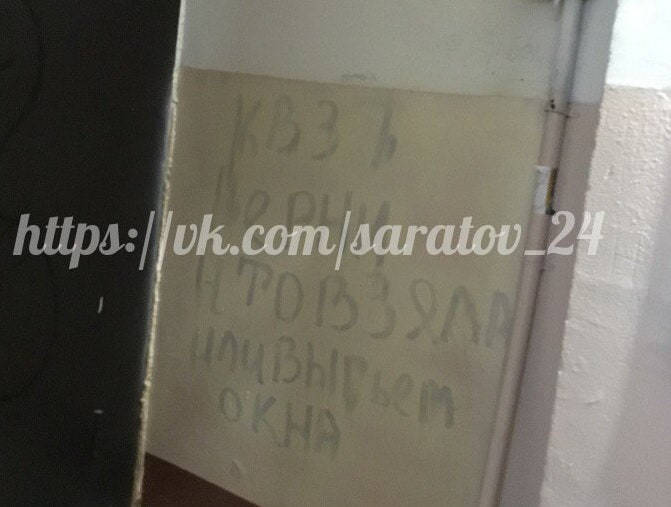 В Саратове коллекторы «расписали» подъезд мужскими гениталиями