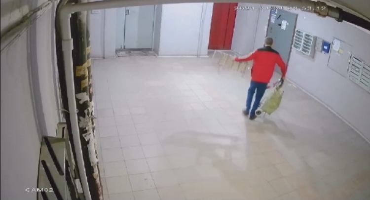 Камера в подъезде помогла поймать похитителя детских санок
