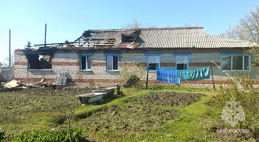 Мужчина обгорел на крупном пожаре в Саратовской области