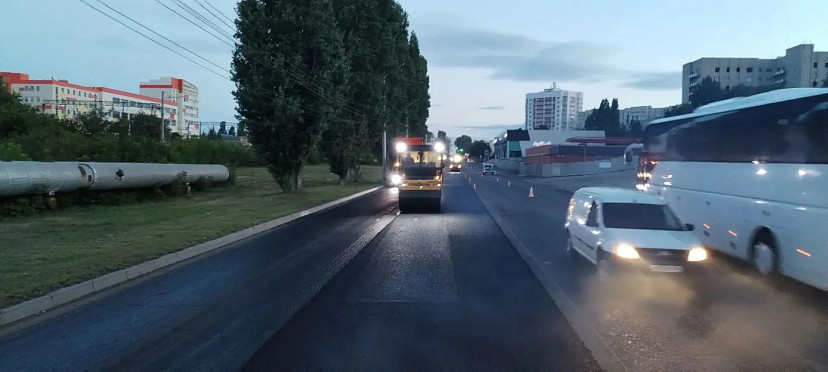 В Саратове завершается ремонт участка дороги по проспекту Строителей
