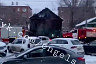 В центре Энгельса полыхал двухэтажный дом