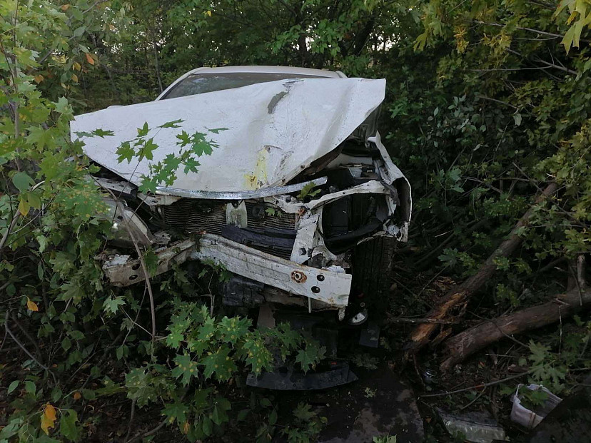 Автоледи покалечилась при опрокидывании в кювет на трассе
