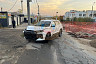 В Саратове кроссовер врезался в столб