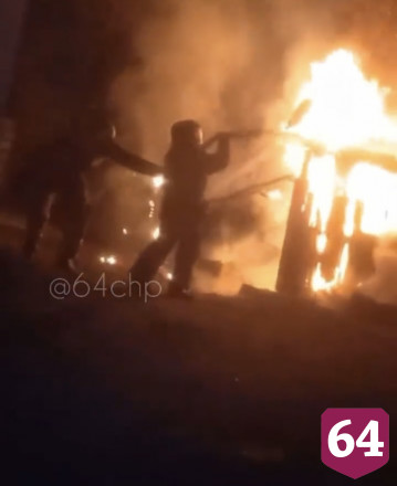 Ночью на Чернышевского полыхал сарай