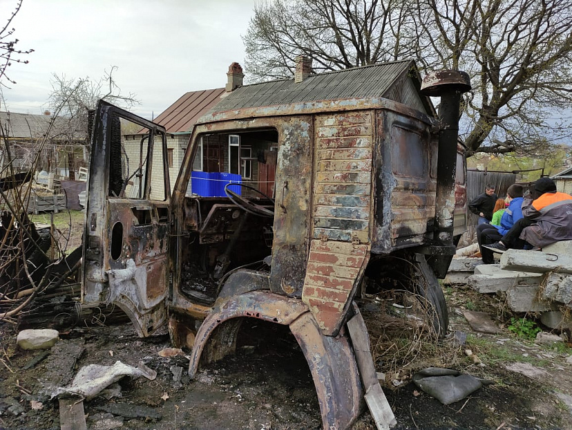 В Заводском районе сгорел КамАЗ 