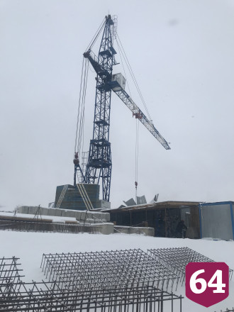 Новый корпус лицея под Саратовом строят при любой погоде