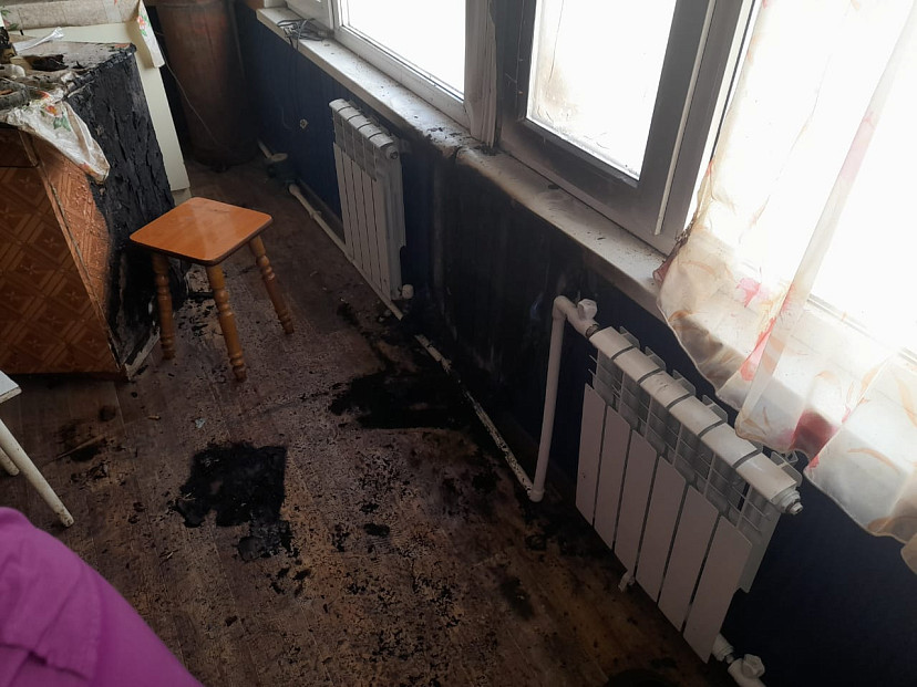 Под Саратовом жена спасла загоревшегося супруга