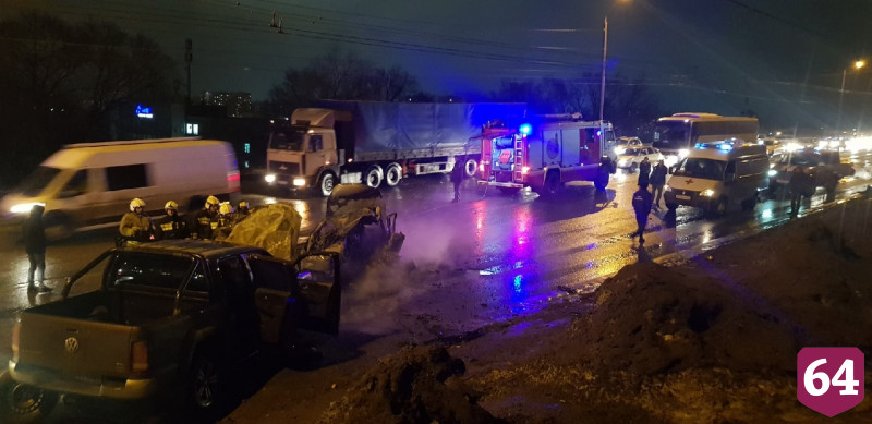 Под Саратовом в автомобиле сгорел водитель