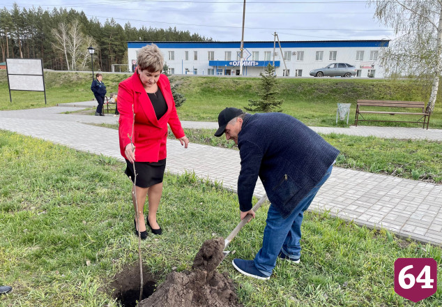 Саратовские юбиляры семейной жизни посадили дерево-оберег