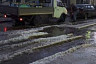 В Саратове из-за коммунальной аварии машины вмерзли в лед