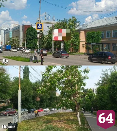 В Энгельсе сносят нелегальные билборды и ларьки