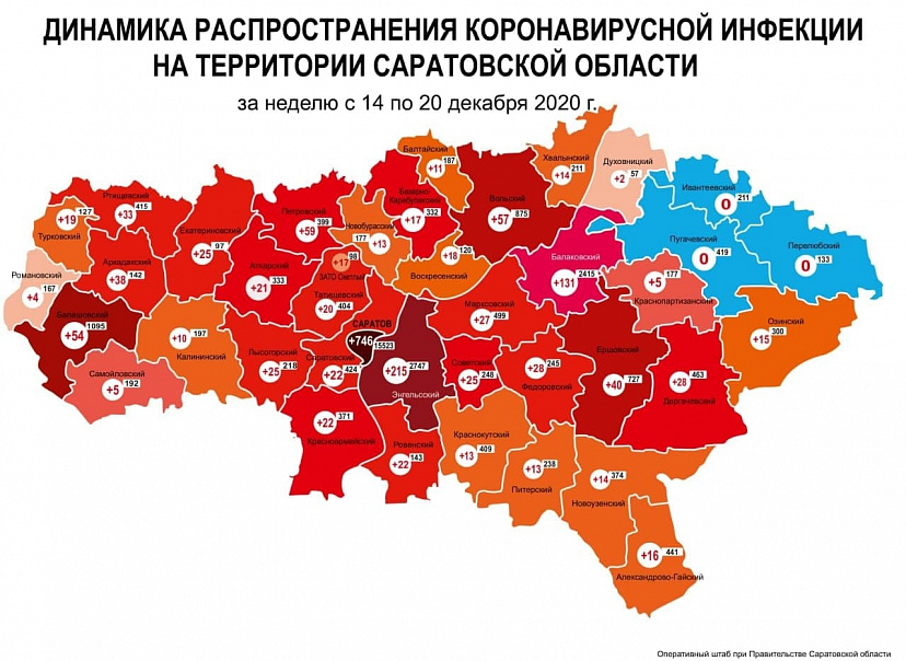 В Саратове за неделю коронавирусом заболели 746 человек 