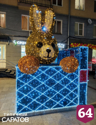 На Театральной площади установили главную елку Саратова