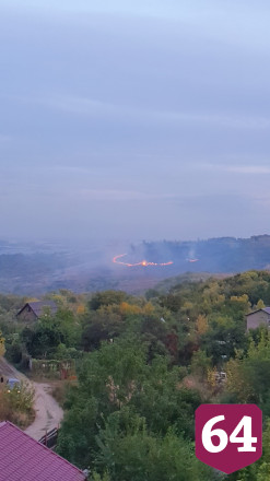 Рядом с парком Победы произошел природный пожар
