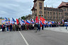 В Саратове в День России развернули 60-метровый флаг