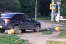 Автоледи отвлеклась на ребенка и протаранила бетонное ограждение