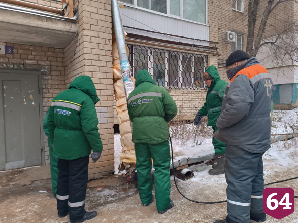 В Саратове после крупной коммунальной аварии вернули тепло в дома