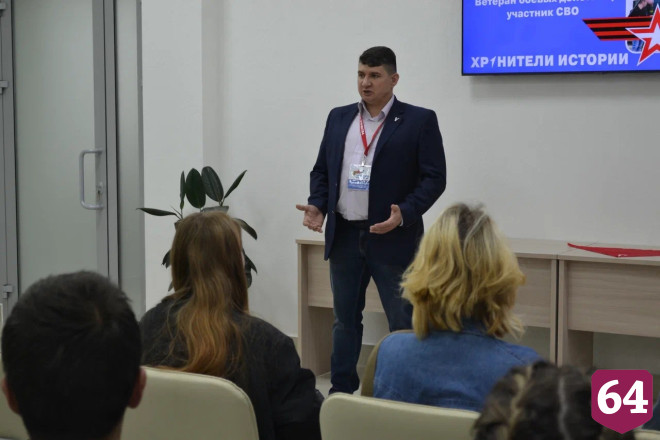 Награжденный медалью «За отвагу» контрактник провел урок мужества в Саратове