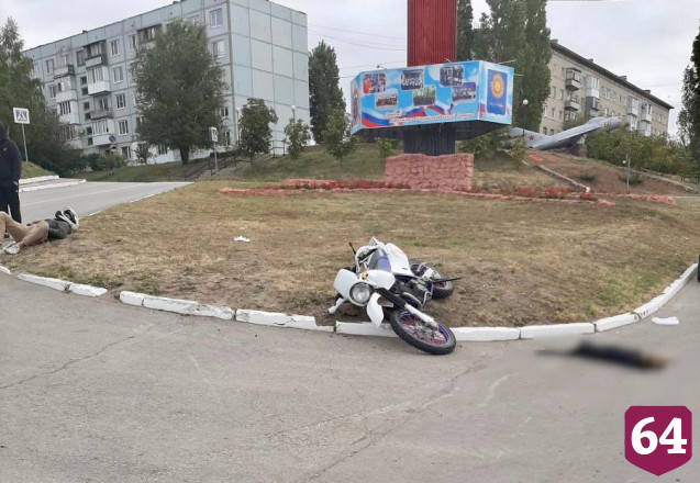 Под Саратовом мотоциклист сбил собаку и попал в больницу