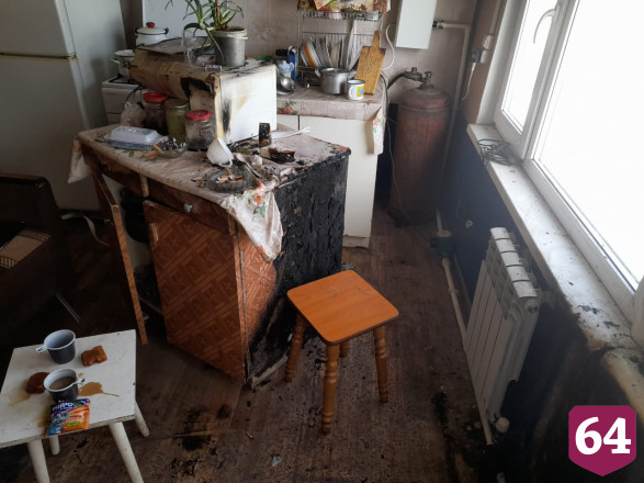 Под Саратовом жена спасла загоревшегося супруга