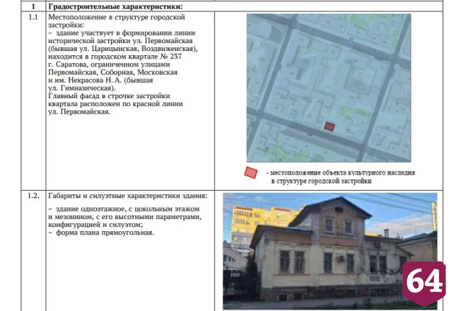 Дом середины XIX века в Саратове стал памятником архитектуры