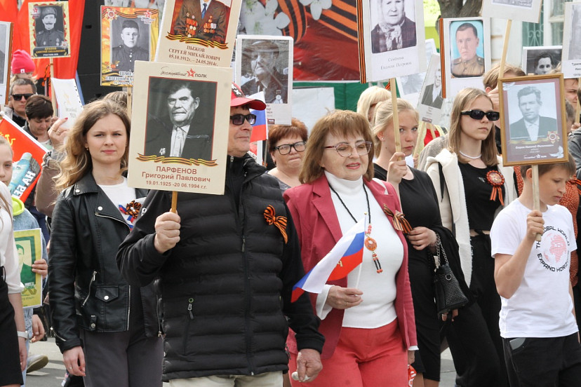 В районах Саратовской области прошел «Бессмертный полк»