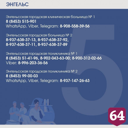Жителям напомнили телефоны поликлиник Саратовской области