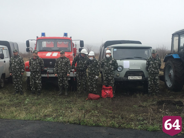 В тушении огня около лесного массива задействовали беспилотник 