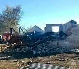 На пожаре в саратовском селе обгорел мужчина