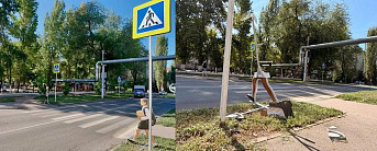 Вандалы сломали предупреждающие макеты школьников в Энгельсе 