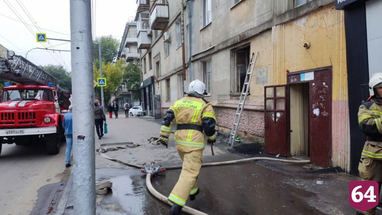 На Чернышевского горела квартира в пятиэтажке
