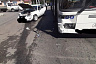 На Мясницкой водитель «Приоры» протаранил автобус