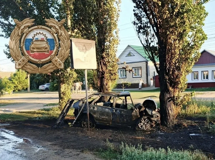 В Саратовской области водитель насмерть задавил пешехода и протаранил дерево