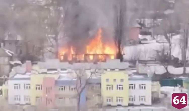 В Саратове сгорел двухэтажный дом
