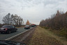 Грузовик перегородил движение на трассе под Саратовом 