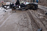 В Саратове автомобиль разорвало при ударе о столб