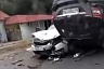 При столкновении 4 автомобилей иномарка опрокинулась на крышу