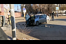 В аварии у детской поликлиники «Нива» перевернулась на бок