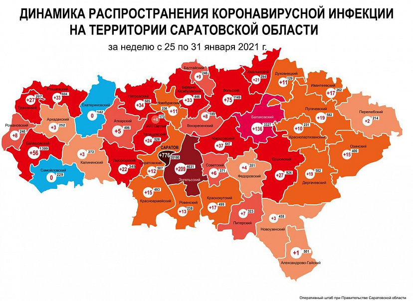 Коронавирусом за неделю заболели 1736 саратовцев 