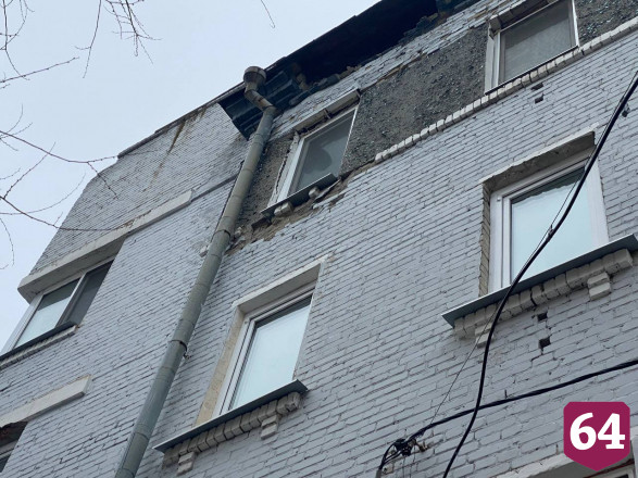 В центре Саратова частично обрушилась стена дома