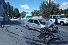 Уснувший водитель «Лады» протаранил иномарку у автобусной остановки