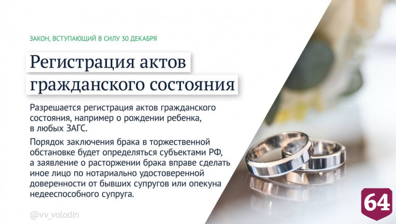 Россияне смогут расторгать браки по доверенности