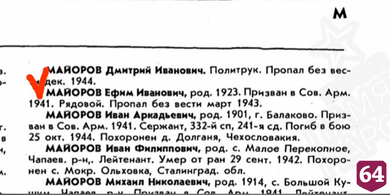 Саратовцев просят найти родственников погибшего красноармейца