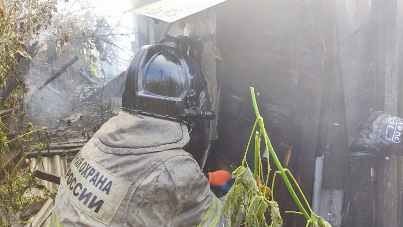 Утром под Саратовом огонь уничтожил гараж и «Тойоту»