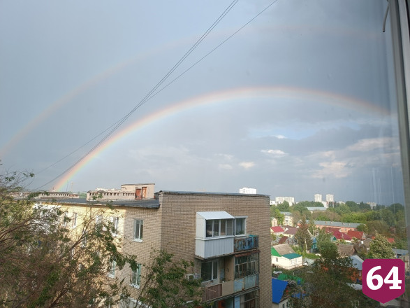 Саратовцы делились в сети снимками двойной радуги