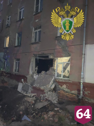 В Саратове частично обрушилась стена пятиэтажки
