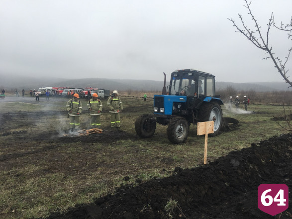 В тушении огня около лесного массива задействовали беспилотник 
