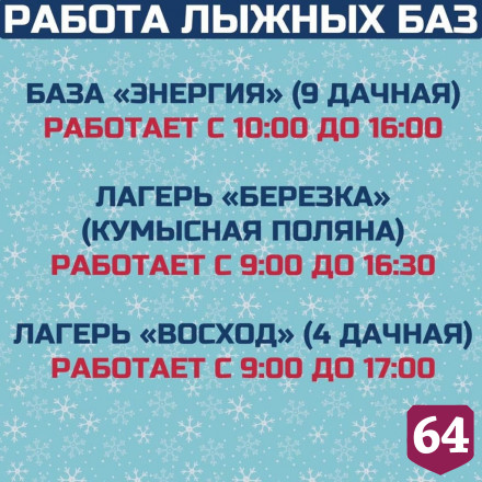 Озвучен график работы катков и лыжных баз Саратова